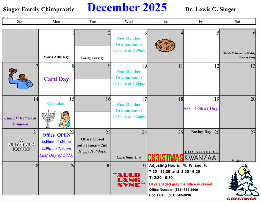 December 2025 Calendar